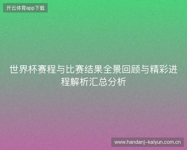 世界杯赛程与比赛结果全景回顾与精彩进程解析汇总分析